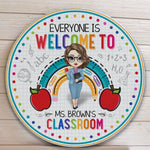 Welcome To My Classroom - Personalized Round Wood Sign - Back To School, Decor, Door Sign Gift For Classroom, Teacher, Students