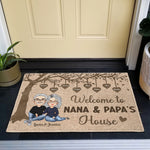 Welcome To Nana & Papa's House - Personalized Doormat