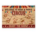 Welcome To Nana & Papa's Circus - Personalized Doormat