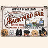 Welcome To Our Backyard Bar - Personalized Metal Sign