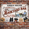 Welcome To Our Backyard Bar - Personalized Metal Sign