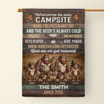 Welcome To Our Campsite - Personalized Flag