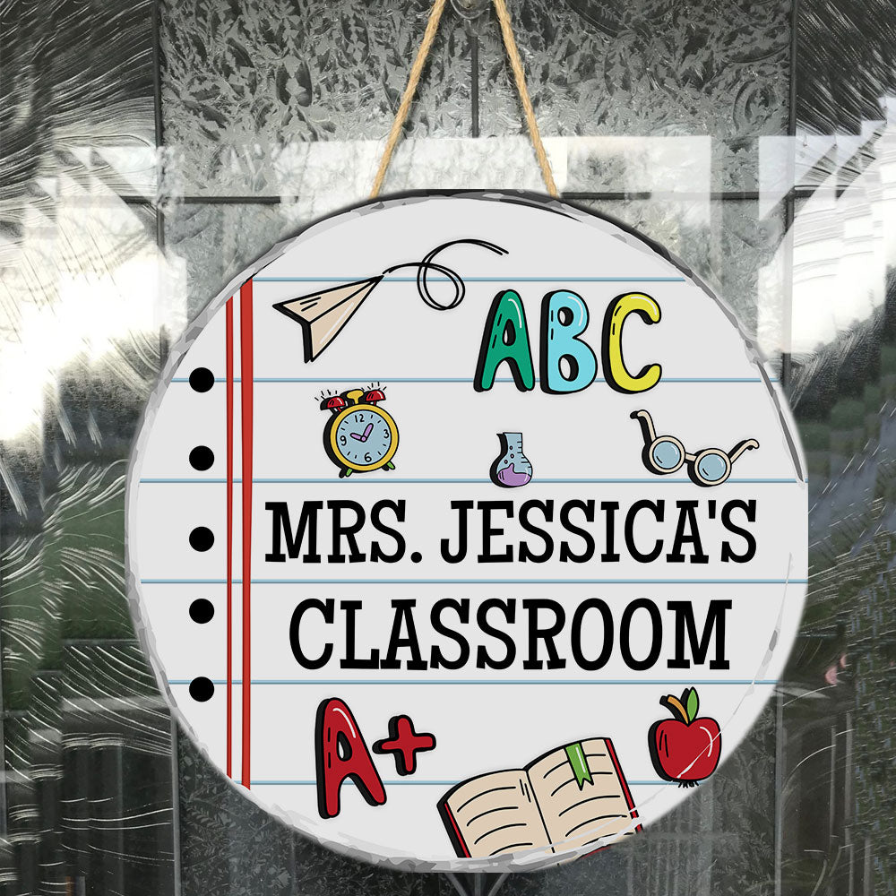 Welcome To Our Classroom - Personalized Round Wood Sign