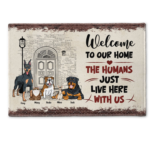 Welcome To Our Home - Personalized Doormat - Fall Season Gift For Dog Lovers, Cat Lovers, Pet Lovers, Dog Mom, Cat Mom
