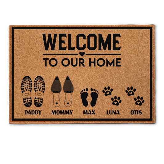 Welcome To Our Home - Personalized Doormat
