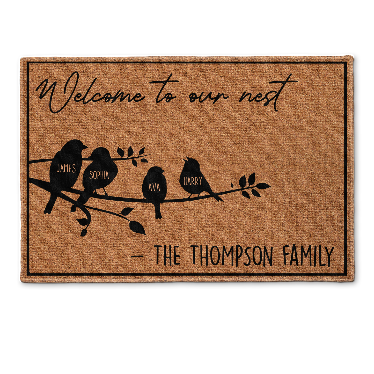 Welcome To Our Nest - Personalized Doormat