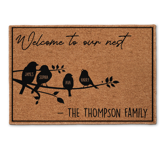 Welcome To Our Nest - Personalized Doormat