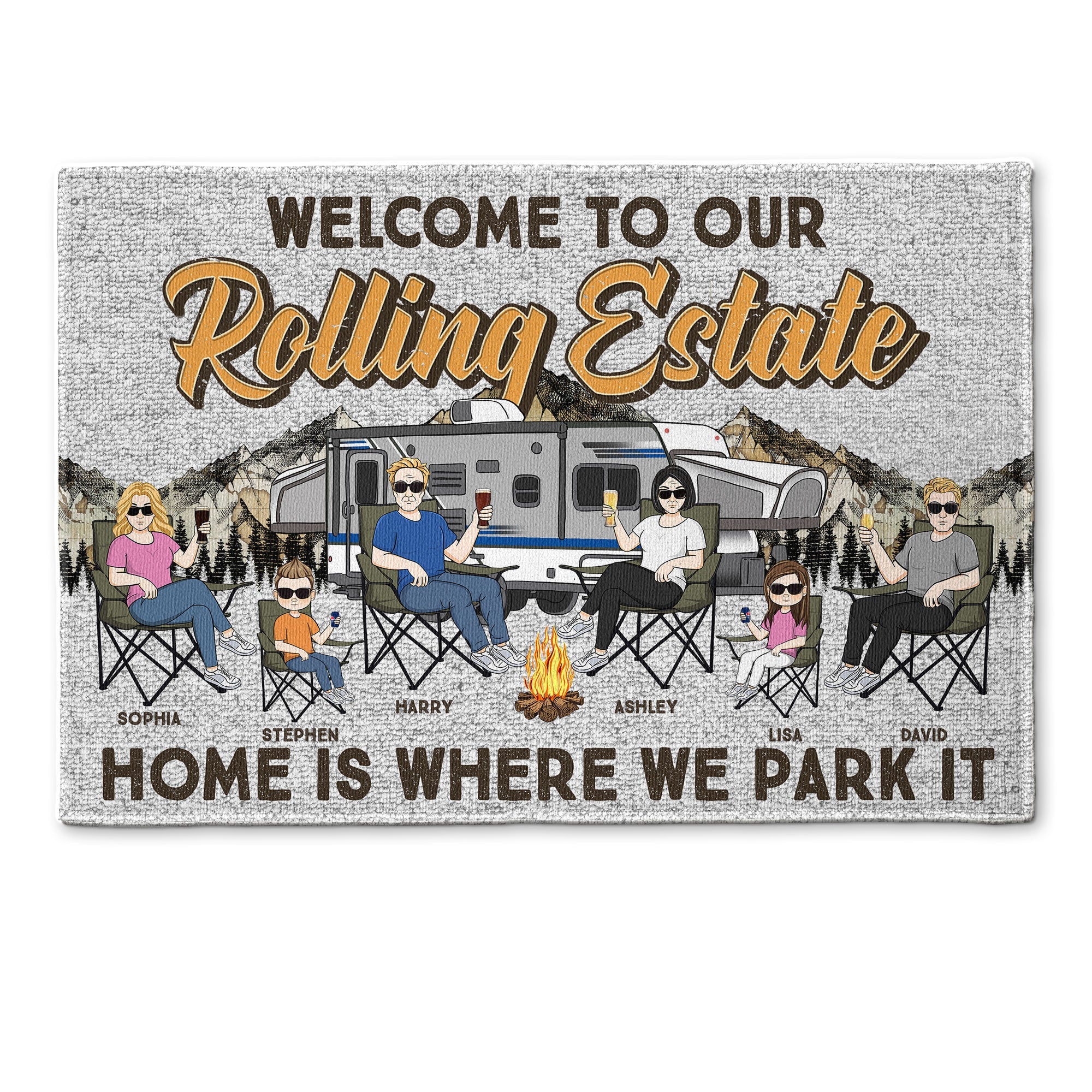 Welcome To Our Rolling Estate - Personalized Door Sign