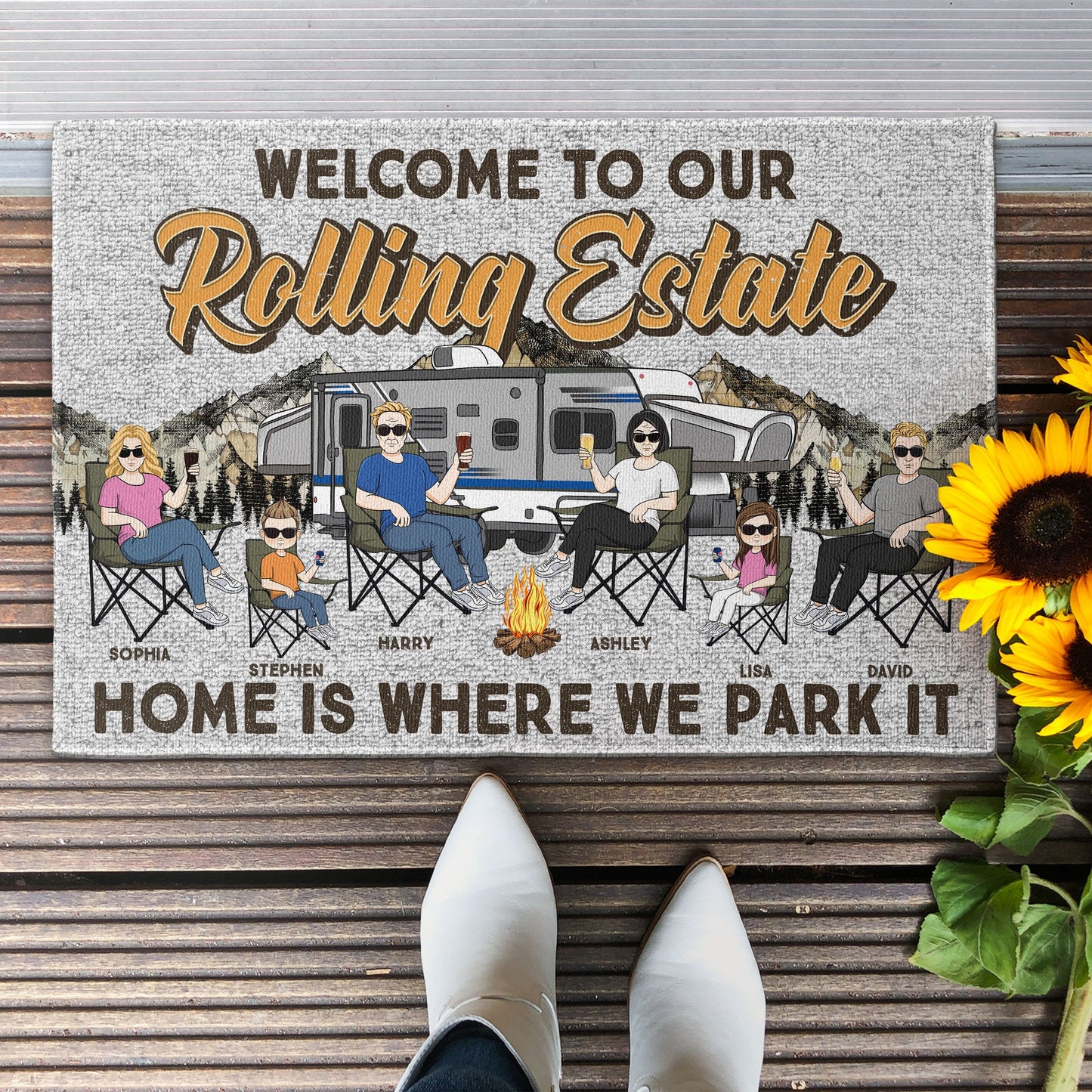Welcome To Our Rolling Estate - Personalized Doormat