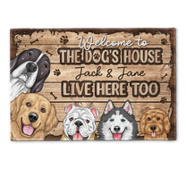 Welcome To The Dog House - Personalized Doormat