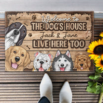 Welcome To The Dog House - Personalized Doormat