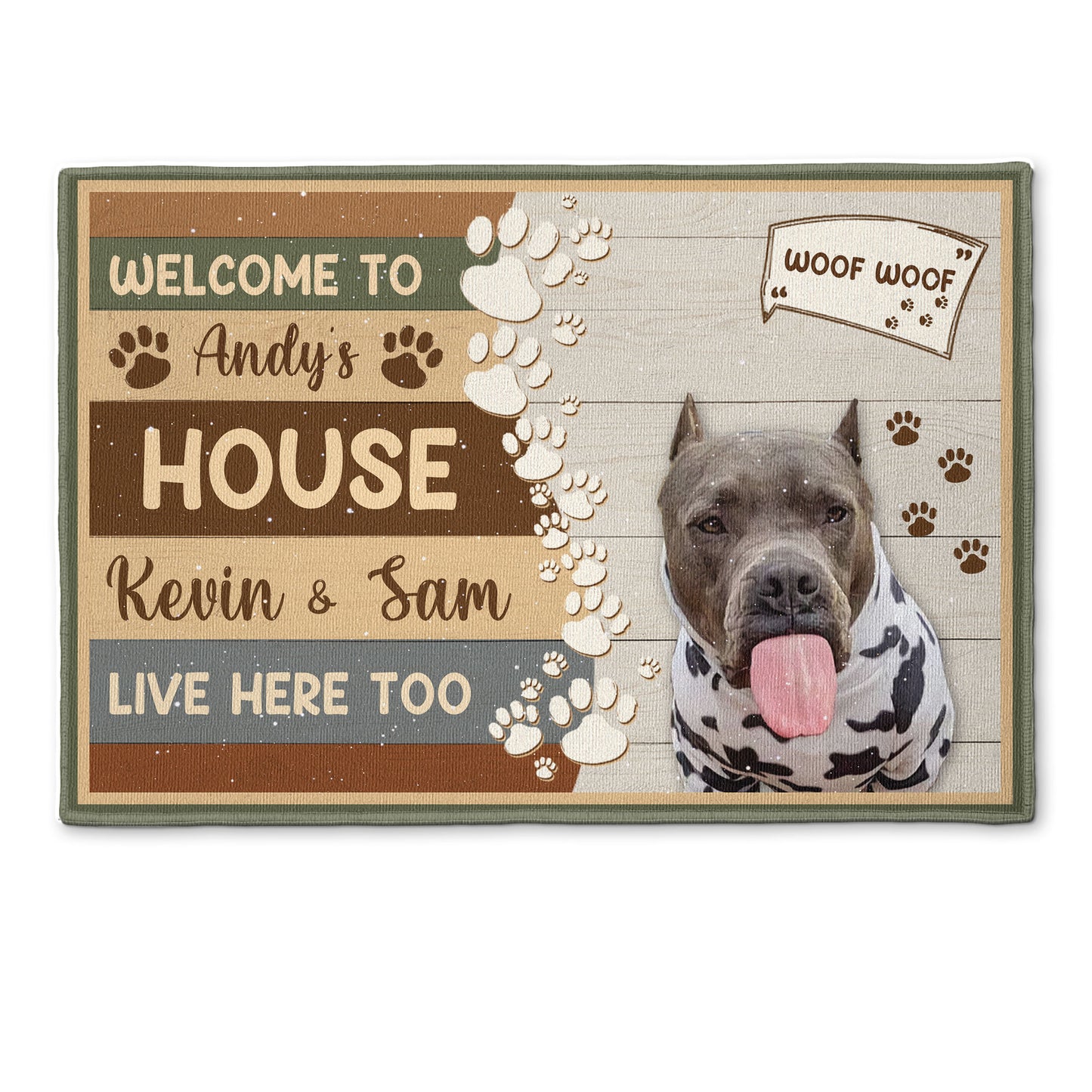 Welcome To Your Pet's House - Personalized Doormat - Home Decor, Funny Gift For Pet Lover, Pet Owner, Dog Lover, Cat Lover, Dog Mom, Dog Dad, Cat Mom, Cat Dad