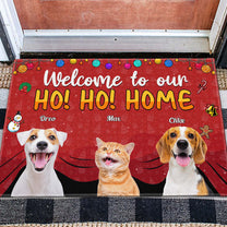 Welcome To My Ho!Ho!Home - Personalized Photo Doormat
