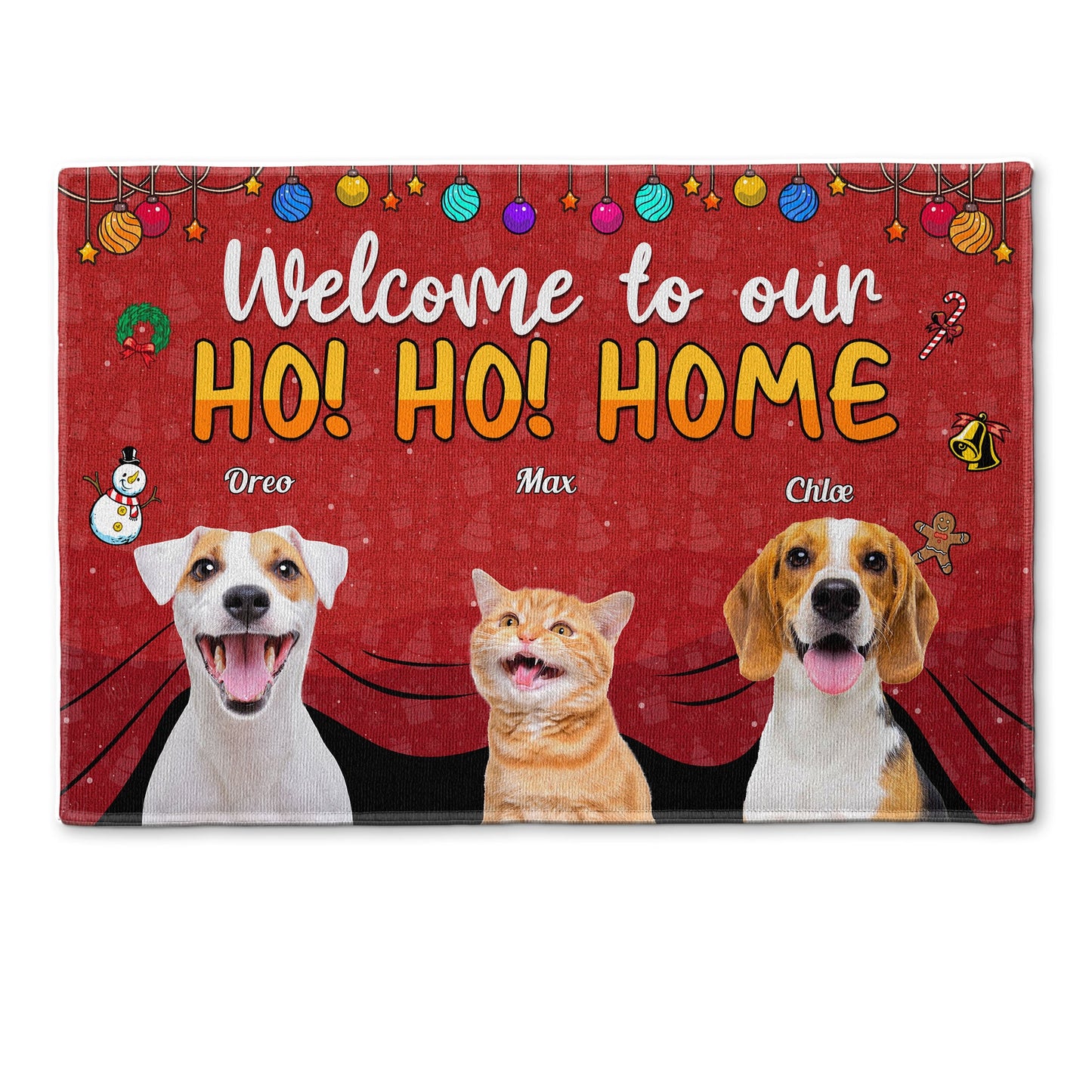 Welcome To My Ho!Ho!Home - Personalized Photo Doormat