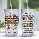 We'll Be New Besties - Personalized Acrylic Tumbler With Straw
