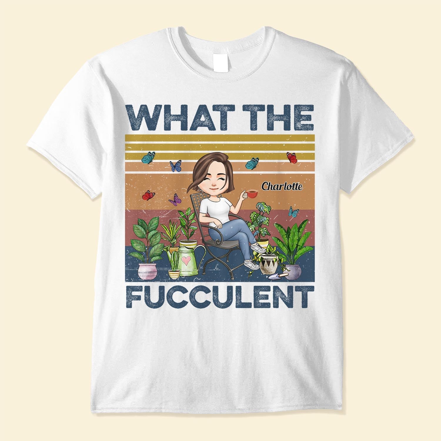 What The Fucculent  - Personalized Shirt - Birthday, FunnyGift For Gardening Lovers, Gardener