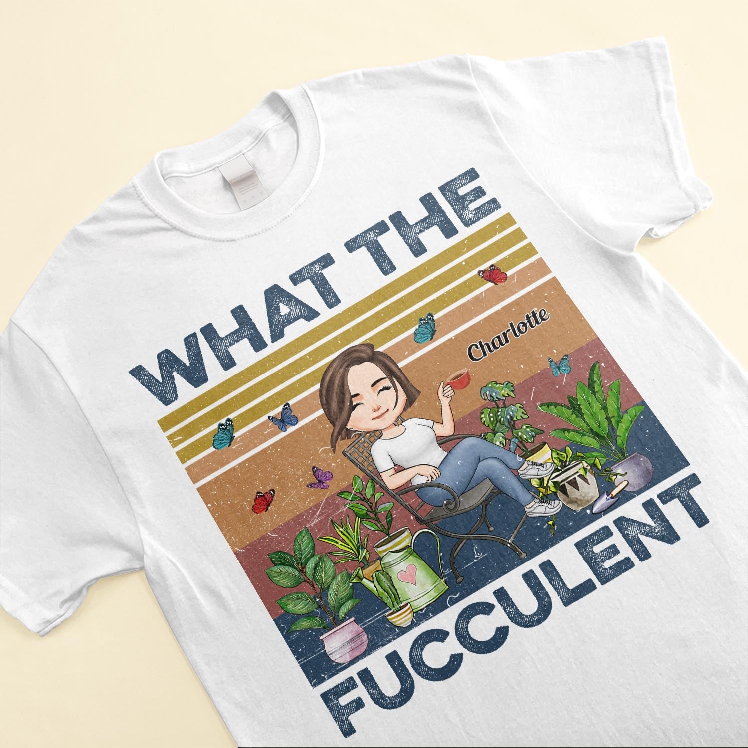 What The Fucculent  - Personalized Shirt - Birthday, FunnyGift For Gardening Lovers, Gardener