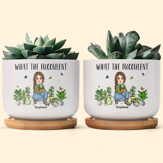 What The Fucculent - Personalized Ceramic Plant Pot