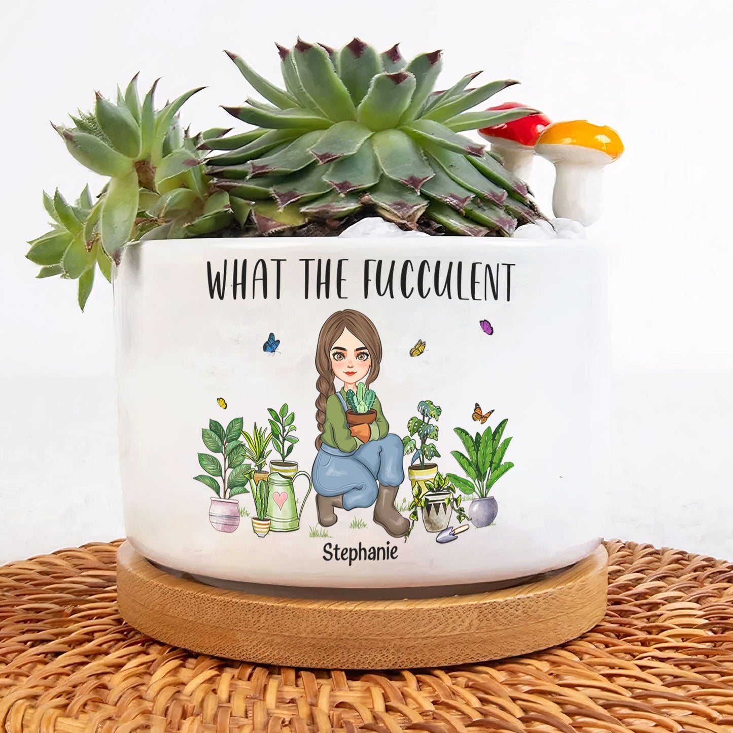 What The Fucculent - Personalized Ceramic Plant Pot