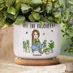 What The Fucculent - Personalized Ceramic Plant Pot With Tray