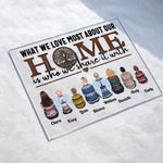What We Love Most About Our Home - Personalized Acrylic Plaque - Heartwarming Gift For Dad, Papa, Mom, Grandparents, Family Members - Horizontal Version