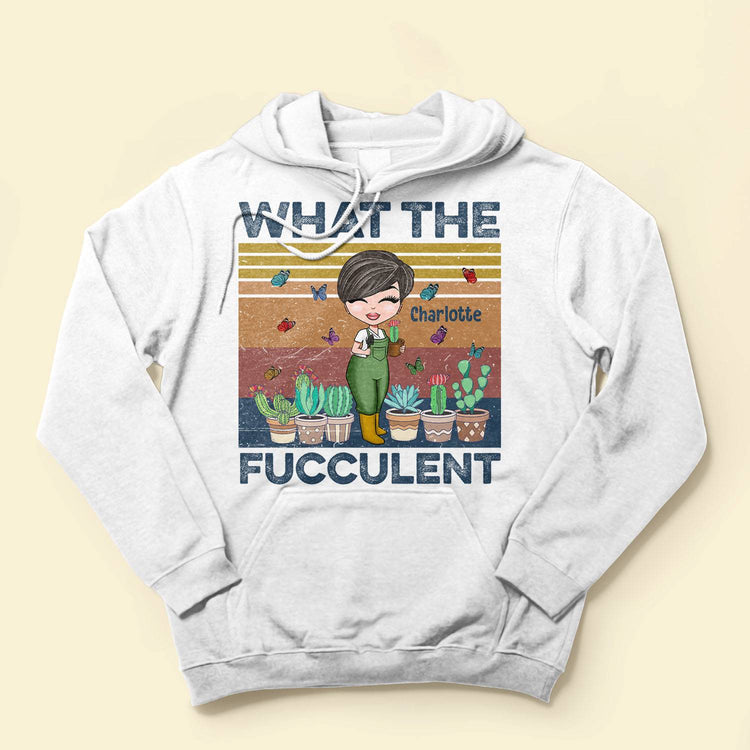 What The Fucculent - Personalized Vintage Shirt - Gift For Gardener