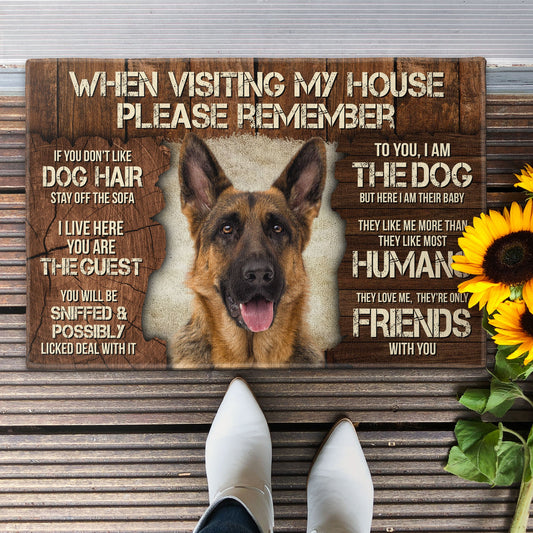 When Visiting My House Please Remember - Personalized Photo Doormat