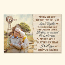 When We Get To The End Of Our Lives - Personalized Photo Wrapped Canvas