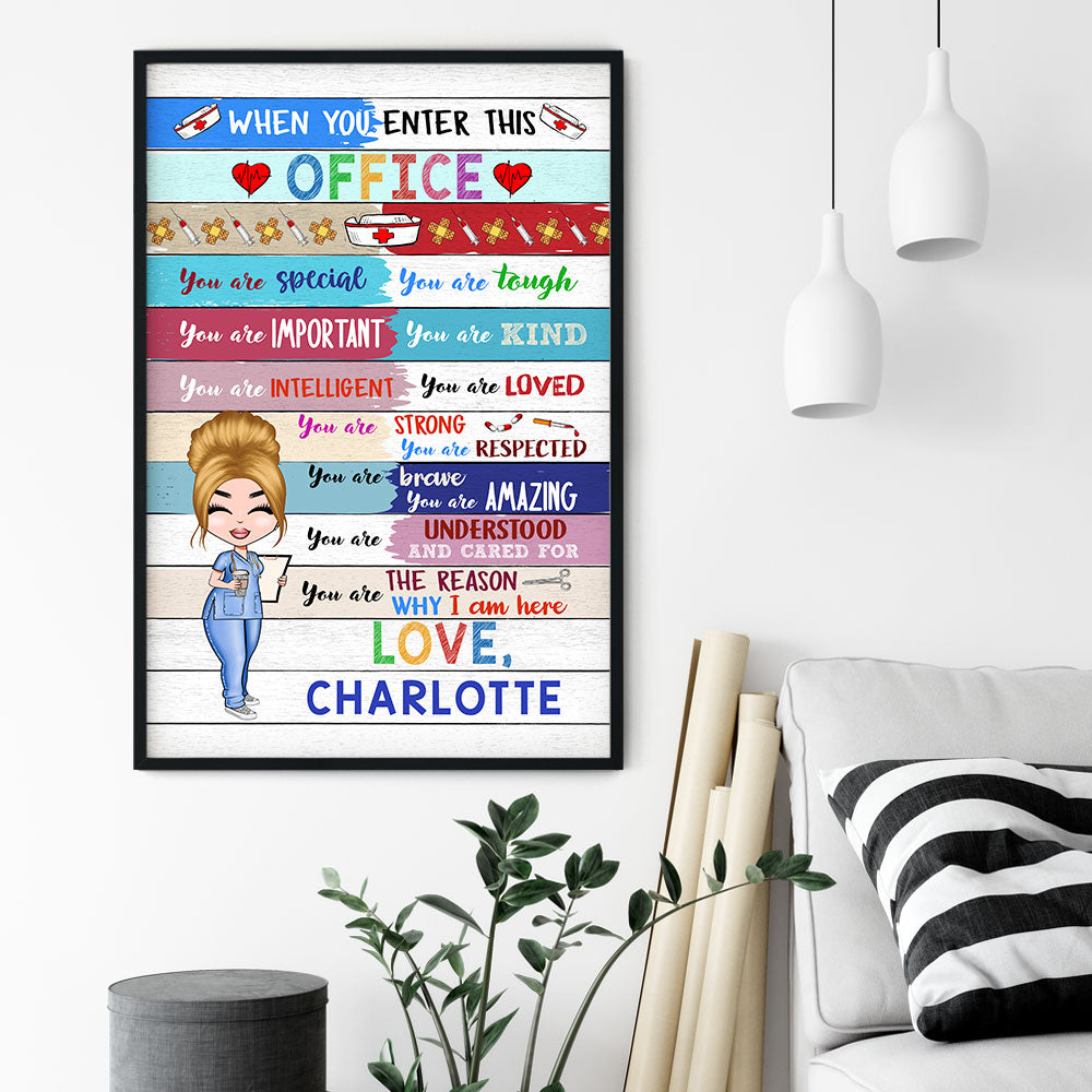 When You Enter This Office  - Personalized Poster/Wrapped Canvas - Gift For Doctor & Nurse