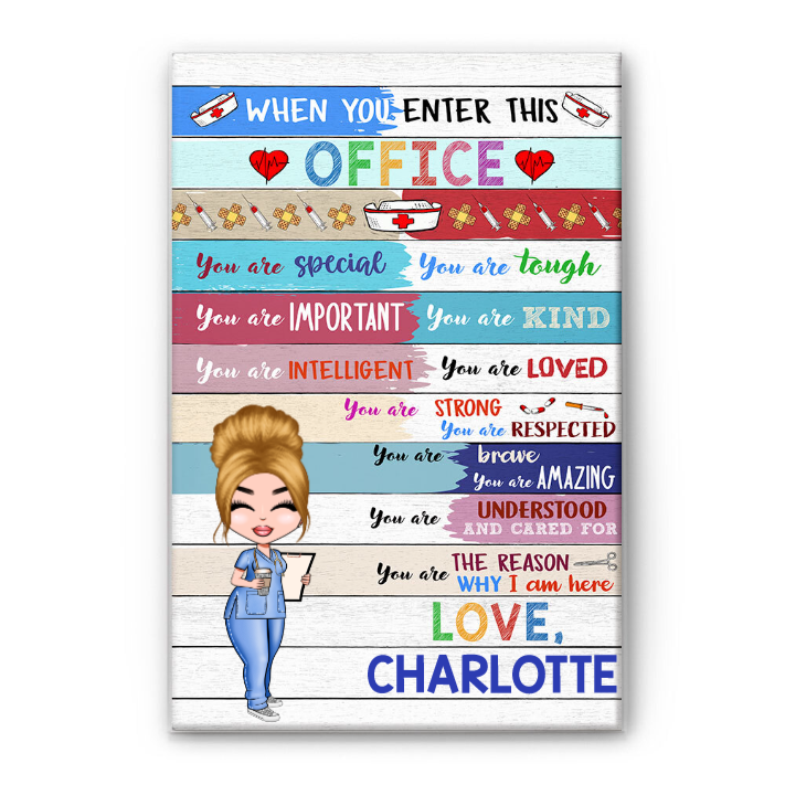 When You Enter This Office  - Personalized Poster/Wrapped Canvas - Gift For Doctor & Nurse
