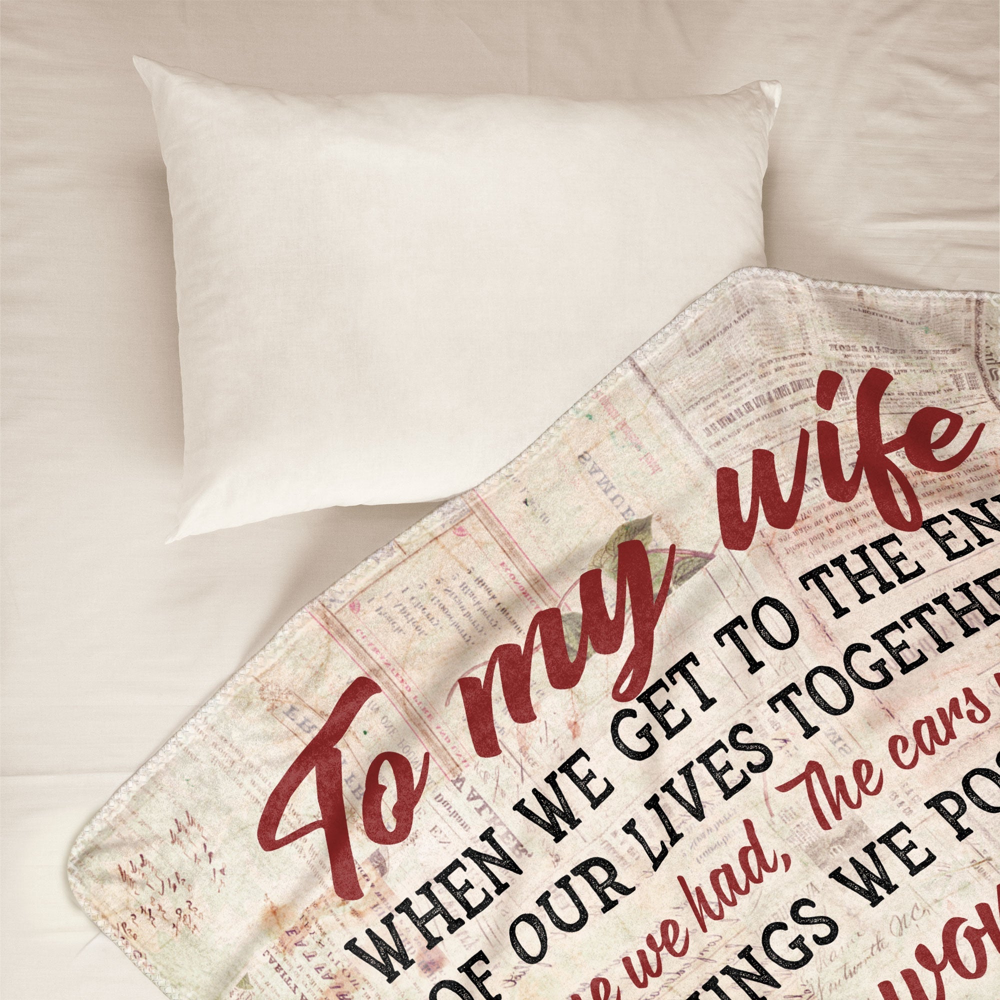 When We Get To The End Of Our Lives Together - Personalized Blanket - Old Couples