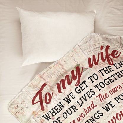 When We Get To The End Of Our Lives Together - Personalized Blanket - Old Couples