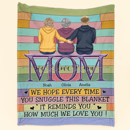 Whenever You Snuggle This Blanket - Personalized Blanket - Birthday Xmas Christmas Gift For Mom, Mother, Gift From Husband To Wife