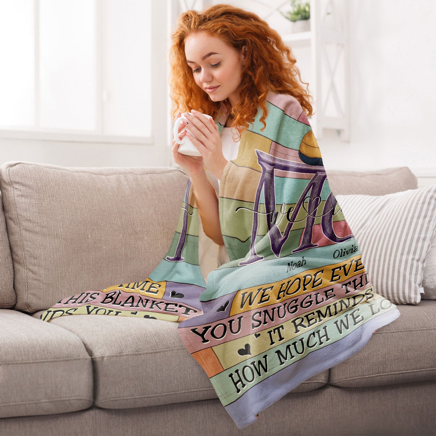 Whenever You Snuggle This Blanket - Personalized Blanket - Birthday Xmas Christmas Gift For Mom, Mother, Gift From Husband To Wife