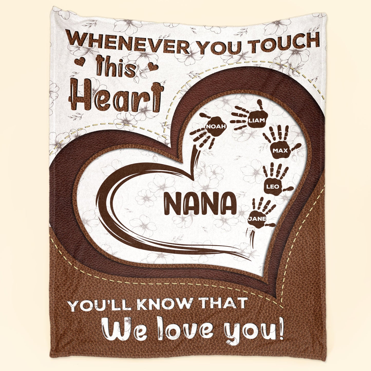 Whenever You Touch This Heart - Personalized Blanket