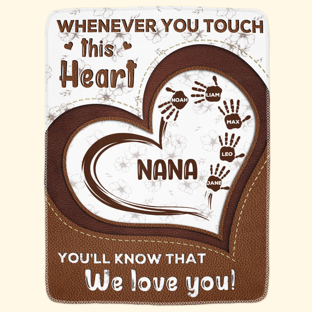 Whenever You Touch This Heart - Personalized Blanket