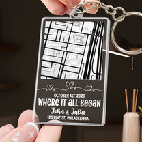 Where It All Began - Personalized Acrylic Keychain