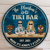 Where It&#39;s Always 5 O&#39;clock - Personalized Round Wood Sign