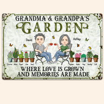 Where Love Is Grown And Memories Are Made - Personalized Metal Sign