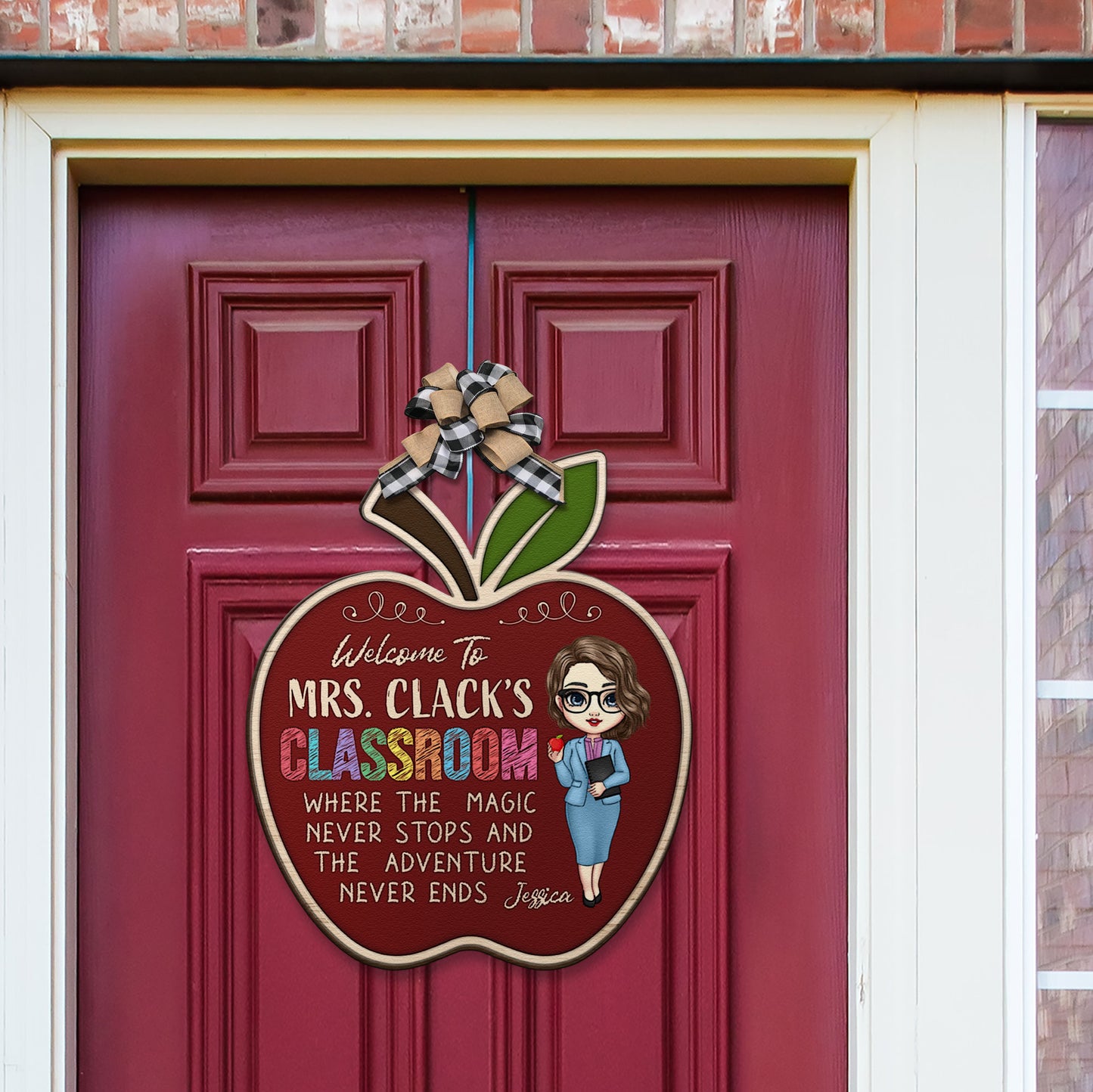 Where The Magic Never Stops  - Personalized Custom Shaped Wood Sign