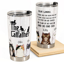 Thank You For Being Our Dad  - Personalized Tumbler Cup - Gift For Cat Dad