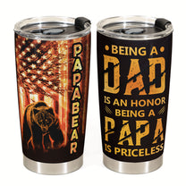 Being A Papa Is Priceless - Personalized Tumbler Cup - Gift For Fathers