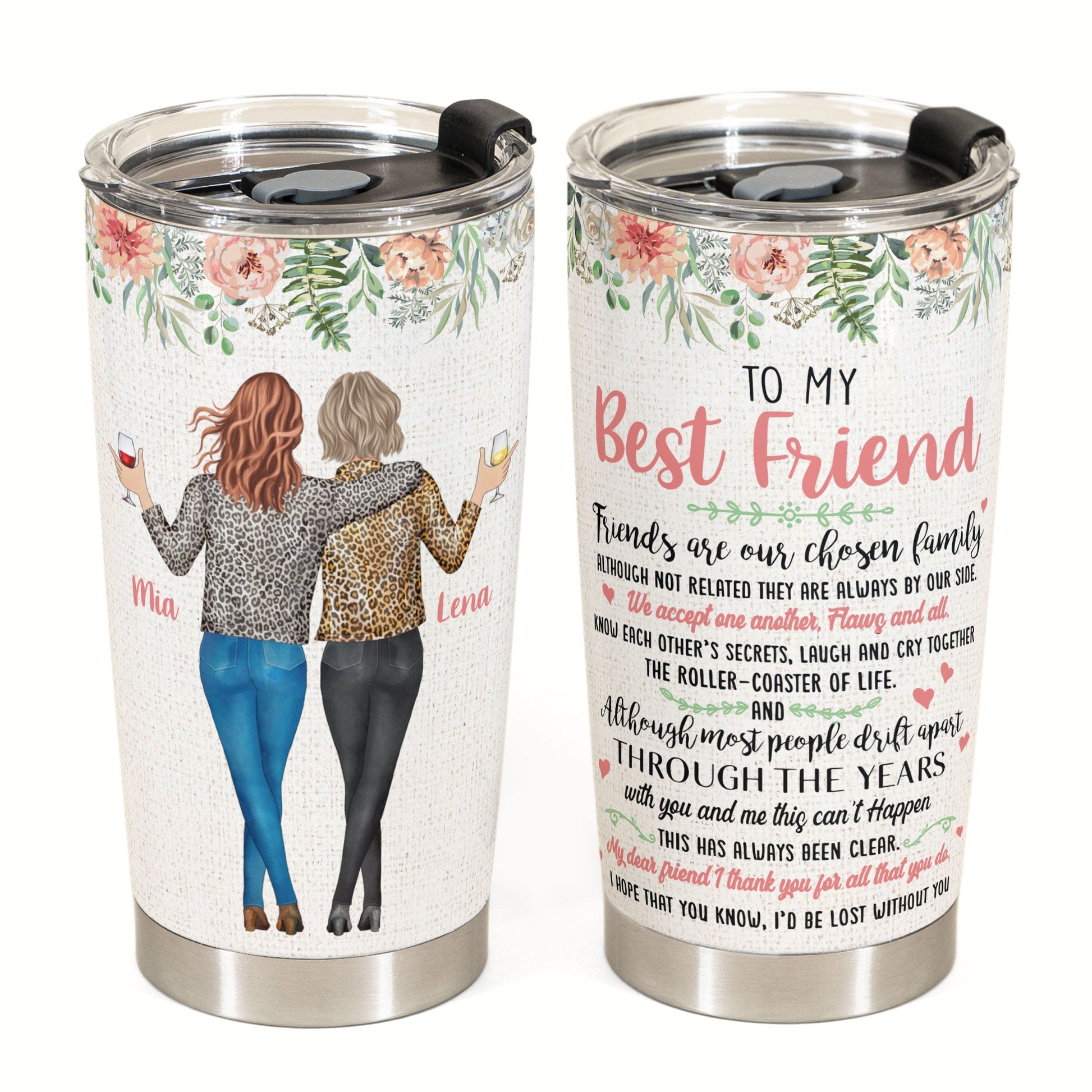 Personalized Tumbler - Personalized - Best Friends For Life - Life