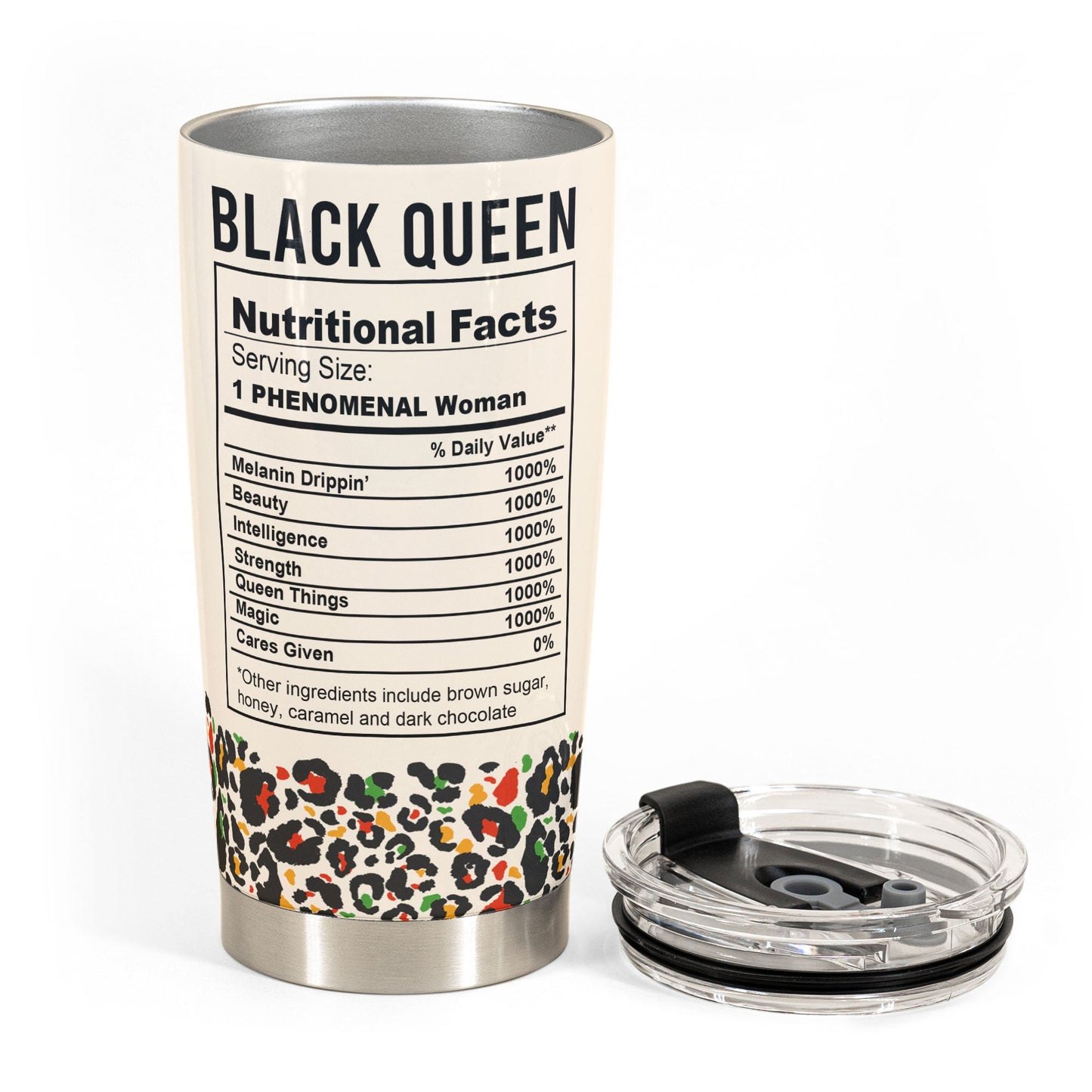 Black Queen Nutrition Facts - Personalized Tumbler Cup