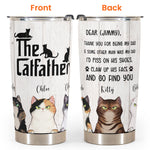 Thank You For Being Our Dad  - Personalized Tumbler Cup - Gift For Cat Dad