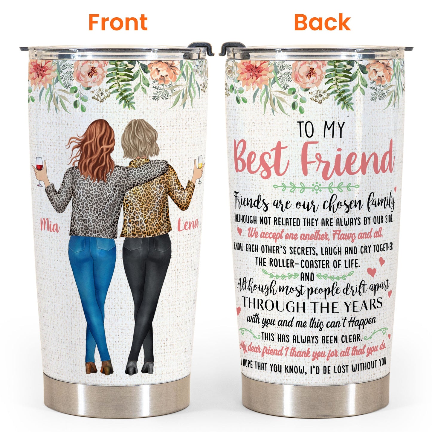 Best Friends It's Not What We Have In Life, Friend Custom Tumbler Cup, Gift  For Friends, Besties