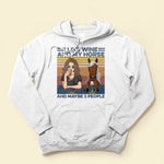 I Like Bourbon Beer Wine And My Horse - Personalized Shirt - Peeking Horse