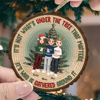 Who Is Gathered Around It - Personalized Wooden Ornament