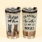 Who Loves Horses - Personalized Tumbler Cup - Birthday Gift For Horse Mom Horse Dad
