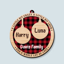Whole Lot Of Love - Personalized 2 Layers Wooden Ornament - Christmas Gift For Family Members